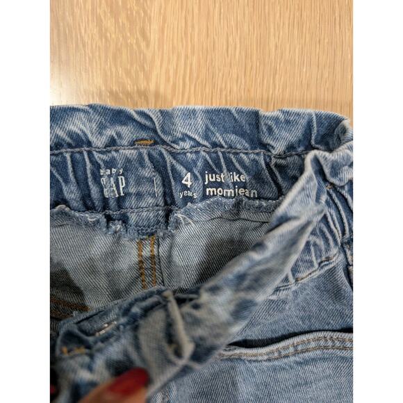 Lot of 2 Gap Light Blue Like Mom & Ferrioni Dark Adjustable Denim Jeans 4T - Picture 3 of 10